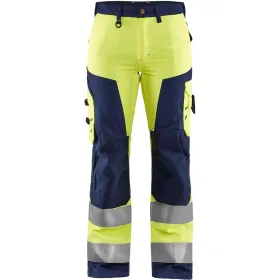 Damen Warnschutz-Bundhose &quot;7155&quot; gelb/marine, 40