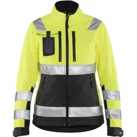 Damen Warnschutz Softshelljacke &quot;4902&quot; M, gelb/schwarz