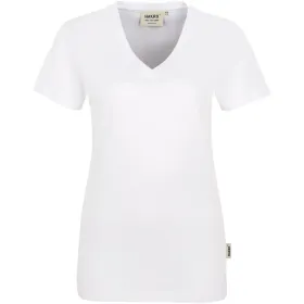 Damen T-Shirt &quot;Classic&quot; V-Ausschnitt 126 M, Weiß