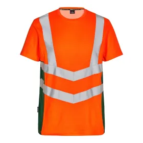 Warnschutz T-Shirt &quot;9544-182&quot; Safety Kl. 2 6XL, orange/grün