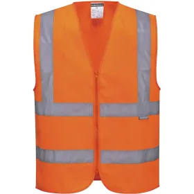 Warnweste mit Reißverschluss &quot;C375&quot; Kl. 2 L, Orange