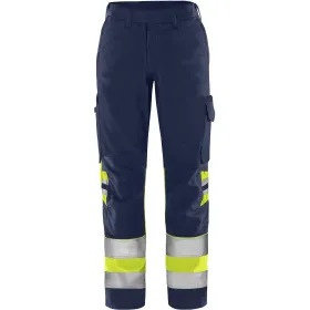 Damen Warnschutz Bundhose Kl. 1 &quot;2652 GPLU&quot; Green Trofta gelb/marine, R38