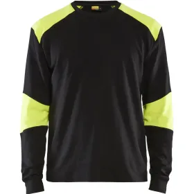 Flammschutz Langarmshirt &quot;3457&quot; marine/gelb L