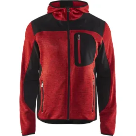 Strickjacke &quot;4930&quot; mit Softshell M, rot/schwarz