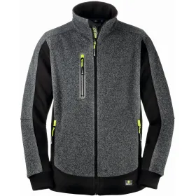 Strick-Fleecejacke "MAINE" grau-melange XXL