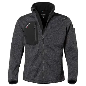 Strickfleece-Jacke &quot;PROTECTANO&quot; L, schwarz/meliert