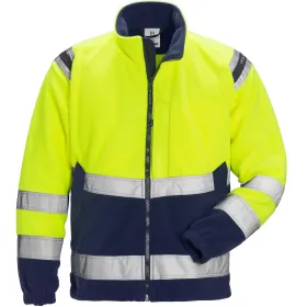 Warnschutz Fleecejacke &quot;4041 FE&quot; M, gelb/marine