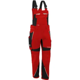 Latzhose &quot;IRON&quot; N46, rot/schwarz