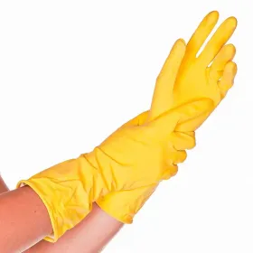 Latex Arbeitshandschuhe &quot;BETTINA&quot; gelb, 7 (S)