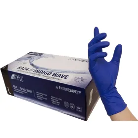 Nitril Einweghandschuhe 8324 &quot;INDIGO WAVE&quot; indigo|100er Box XL