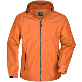 Regenjacke &quot;JN1118&quot; L, orange/carbon