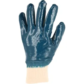 Nitril Baumwoll Arbeitshandschuhe "3420" blau vollbeschichtet 9 (L)