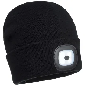 LED Wintermütze doppelseitig  &quot;B028&quot; schwarz