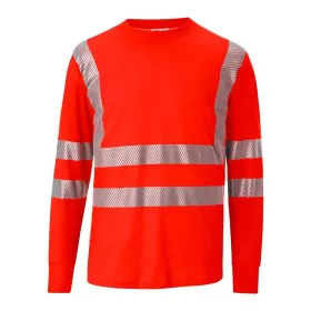 Warnschutz Longsleeve-Shirt "REFLECTIQ" UV-Schutz XS, warnrot