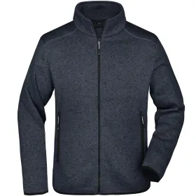 Strickfleece-Jacke &quot;JN762&quot; dark-melange, L