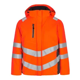 Damen Warnschutz Winterjacke &quot;1943-930&quot; Safety L, orange/grau