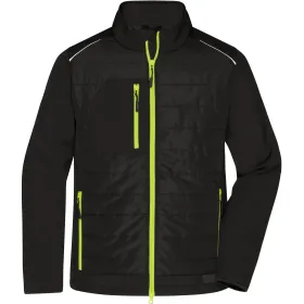 Hybridjacke "JN1820" 3XL, black/yellow