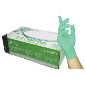 Nitril Einweghandschuhe 8325 &quot;MINT WAVE&quot; grün|100er Box L