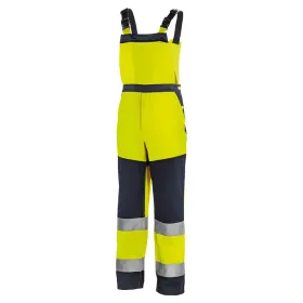 Warnschutz-Latzhose &quot;BUFFALO&quot; gelb/marine 50