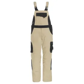 Premium Latzhose ECKHARD &quot;Twill 300&quot; beige/schwarz, 24