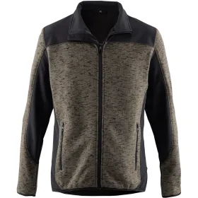 Strickfleecejacke &quot;ESSENTIAL&quot; XL, schlamm/schwarz
