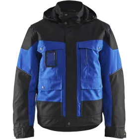 Winterjacke mit Kapuze &quot;4886&quot; L, kornblau/schwarz