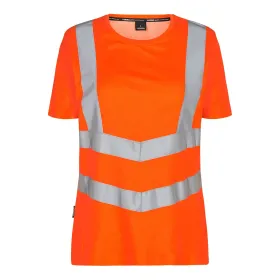 Damen Warnschutz T-Shirt &quot;9542-182&quot; Safety Kl. 2 Orange, XL