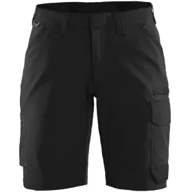 Damen Stretch Service-Shorts "7123" schwarz/dunkelgrau, C36