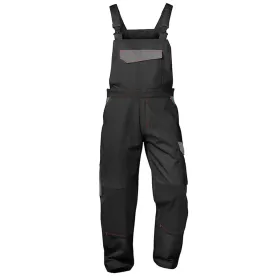 Latzhose Twill &quot;BEVEREN / ANDERLECHT / ZULTE&quot;   schwarz/grau, 56