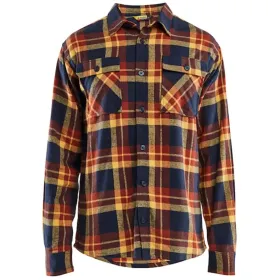 Flanellhemd &quot;STRIKER&quot; XS, rostrot/dunkelblau