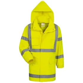 Warnschutz-Regenjacke "MARC" mit Kapuze gelb L