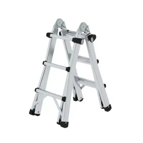 Teleskopleiter 4-teilig ohne Traverse 4x3 Sprossen