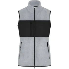 Damen Fleeceweste &quot;JN1309&quot; XS, light-melange/black