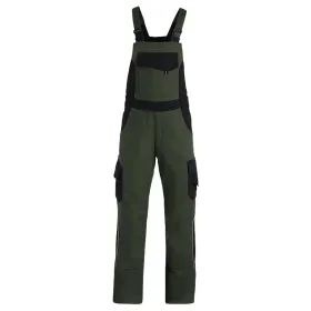 Premium Latzhose ECKHARD &quot;Twill 300&quot; 74, olive/schwarz