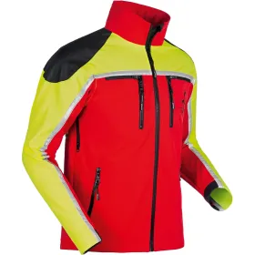 Forstschutzjacke &quot;FOREST LIGHT&quot; rot/neongelb, XXL