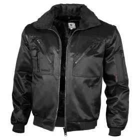 Pilotenjacke 4in1 einfarbig schwarz, L