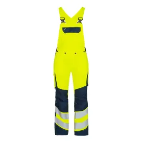 Damen Warnschutz Latzhose &quot;3543-319&quot; Safety Kl. 2 gelb/marine, 48