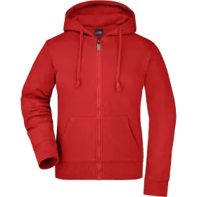 Damen Kapuzen Sweatjacke &quot;JN053&quot; red, M