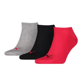 Sneakersocken &quot;UNISEX SNEAKER PLAIN&quot; 3-Pack 39/42, schwarz/rot
