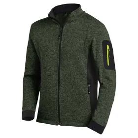 Strick Fleecejacke &quot;CHRISTOPH&quot; L, oliv/schwarz