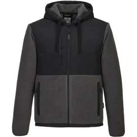 Faserpelzjacke &quot;KX371&quot; KX3 schwarz/grau, XL