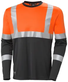 Warnschutz Langarmshirt "ADDVIS" UV-Schutz orange/schwarz, XL