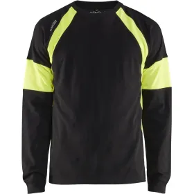 Langarmshirt &quot;3520&quot; schwarz/gelb, M