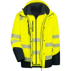 Warnschutz Winterjacke 6-in-1 &quot;MOTION TEX VIZ PLUS&quot; gelb/marine, L