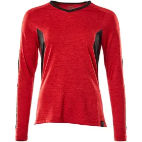 Damen Langarmshirt COOLMAX® Pro &quot;ACCELERATE&quot; XS, verkehrsrot/schwarz