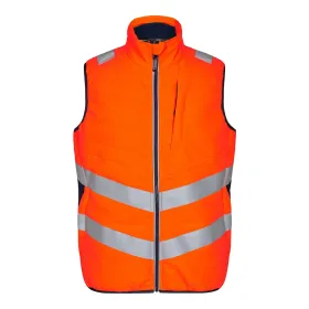 Zip-In Warnschutz Steppweste &quot;5159-158&quot; Safety Kl. 1 XL, orange/marine