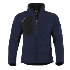 Strickfleece-Jacke &quot;PROTECTANO&quot; navy/meliert, M