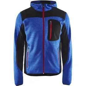 Strickjacke "4930" mit Softshell XL, kornblau/schwarz