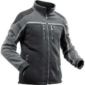 Fleecejacke &quot;JOBBY&quot; L, schwarz/grau