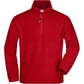 Half-Zip Fleece-Pullover&quot;JN043&quot; S, Rot